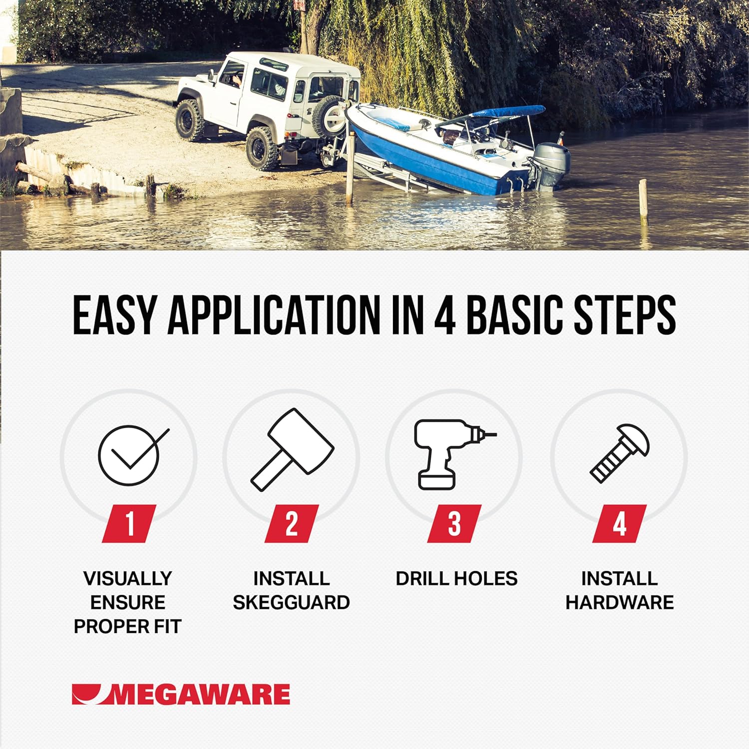 MEGAWARE KEELGUARD 27081 SKEGGUARD Fits OMC Suzuki Evinrude Outboard Motors (See Listing for Fitment Details) 316