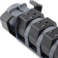 Belkin 8-Outlet Pivot-Plug Power Strip Surge Protector With 6ft Cord & Telephone Protection