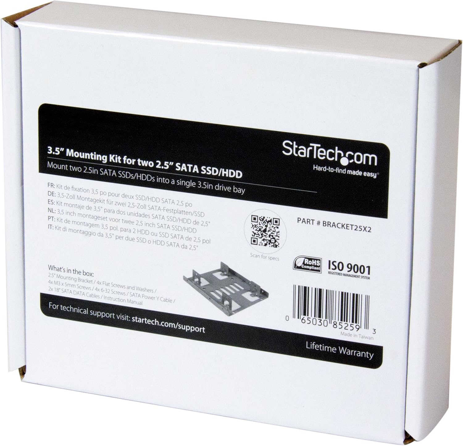 StarTech.com Drive Bay Mounting Bracket Adapter