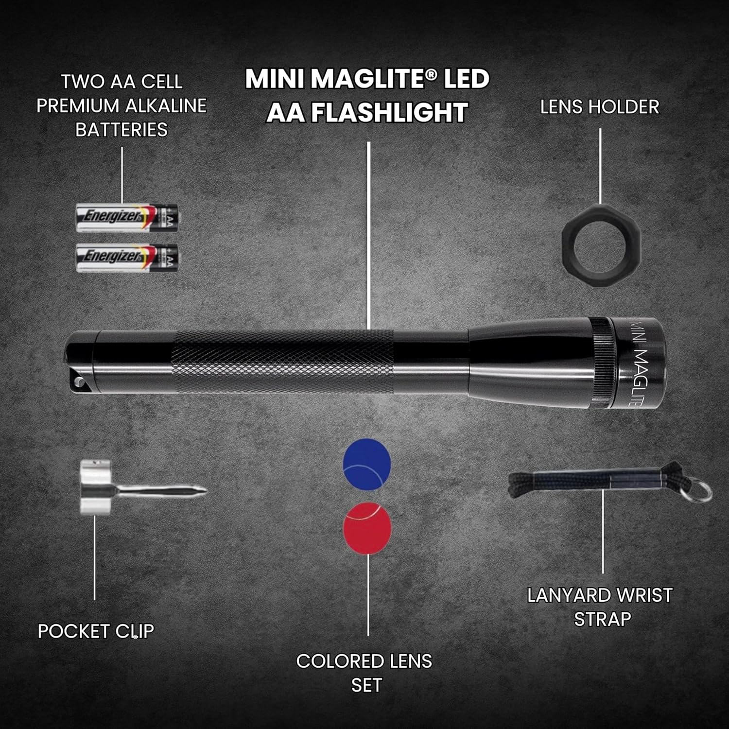 MAGLITE Mini 2-Cell AA LED Flashlight Combo Pack