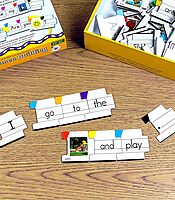 Key Education Sentence Building Game, Phonics Puzzles for Kids Ages 6-8, Learn to Read Parts of Speech, Sight Words, and More, Speech Therapy Materials for Kindergarten, 1st Grade, and Up