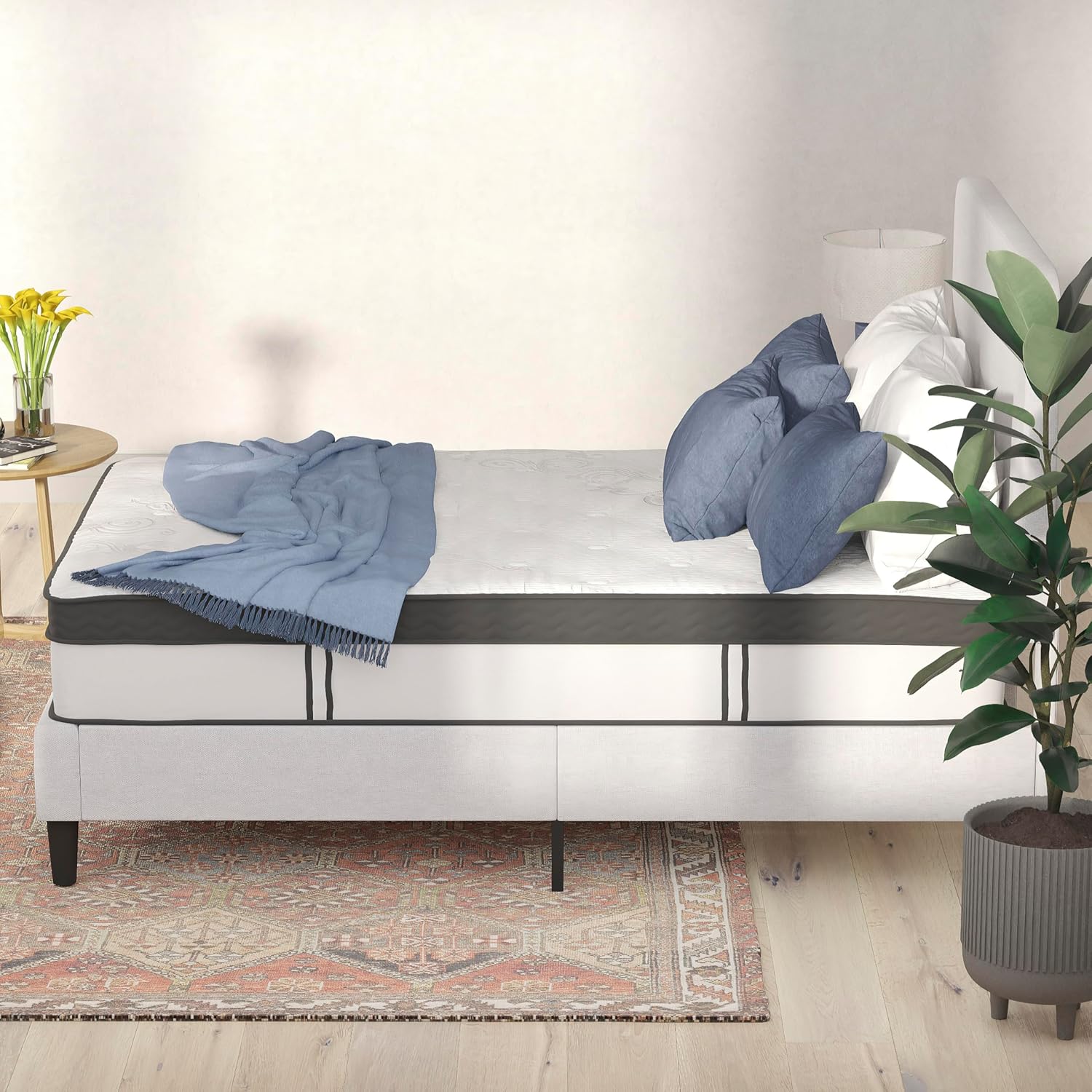 FLASH FURNITURE Capri Comfortable Sleep 12" Hybrid Pocket Spring and Foam Mattress in a Box