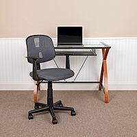 Flash Furniture Flash Fundamentals Mid-Back Mesh Swivel Task Office Chair with Pivot Back and Arms