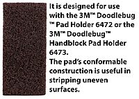 3M Doodlebug Brown Scrub 'N Strip Pad 8541, 4.625 in x 10 in (20 count)
