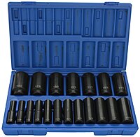 GREY PNEUMATIC 1/2" Drive 19-Piece 12-Point Fractional Socket Set