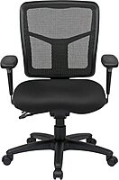 Office Star ProGrid Breathable Mesh Back Manager's Office Chair with Built-in Lumbar Support and 2-Way Adjustable Padded