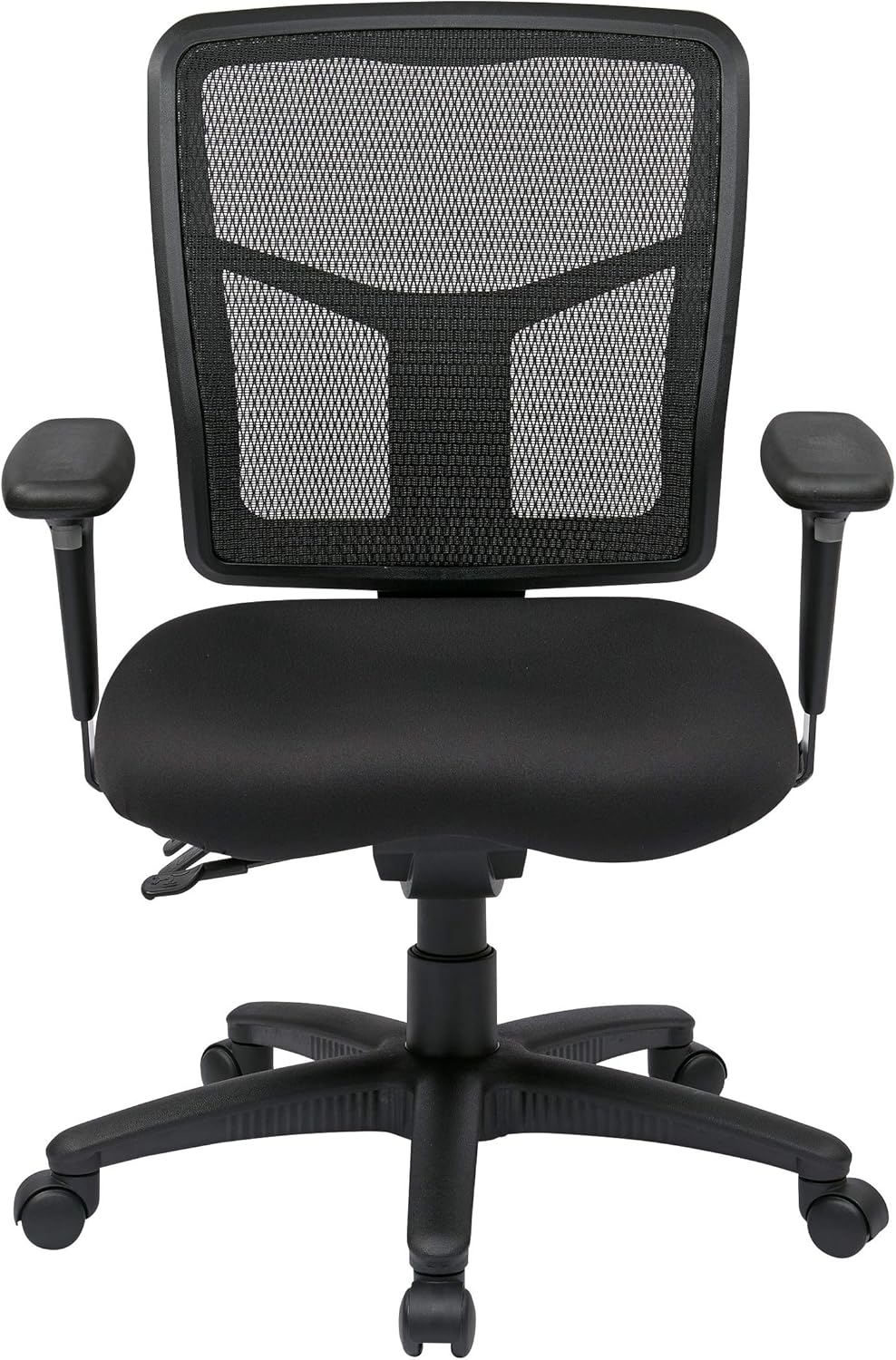 Office Star ProGrid Breathable Mesh Back Manager's Office Chair with Built-in Lumbar Support and 2-Way Adjustable Padded