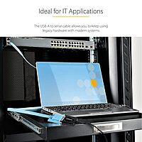 StarTech.com 3ft (1m) USB to Serial Cable with COM Port Retention, DB9 Male RS232 to USB Converter, USB to Serial Adapter for PLC/Printer/Scanner, Prolific Chipset, Windows/Mac (1P3FPC-USB-SERIAL)