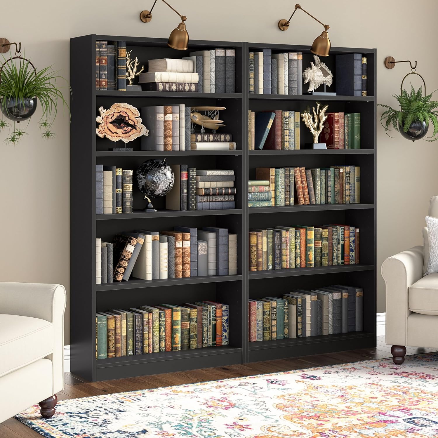 BUSH FURNITURE Universal Tall 5-Shelf Bookcase