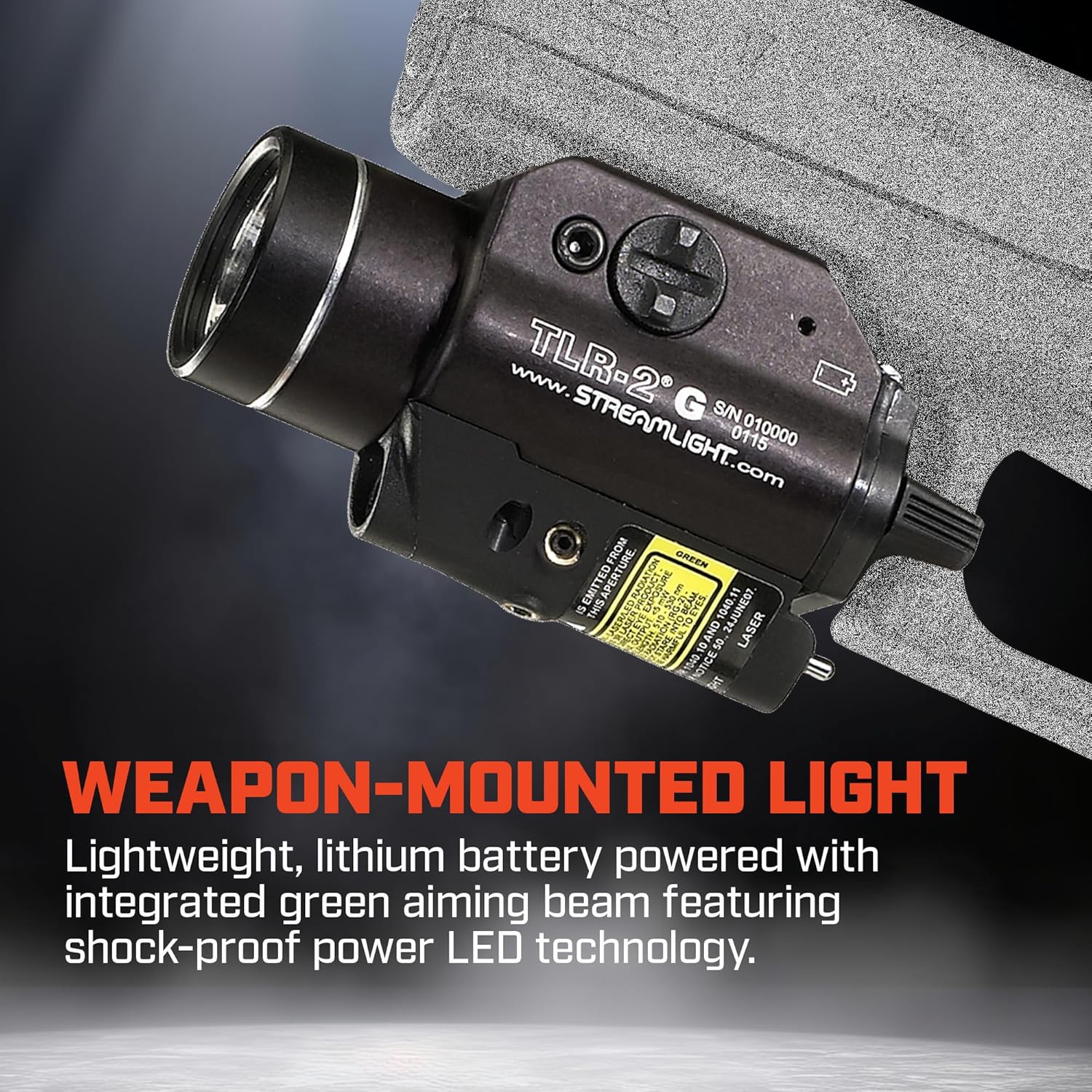 Streamlight 69250 TLR-2G 300-Lumen Rail-Mounted Tactical Weapon Light with Integrated Green Aiming Laser Includes Key Kit