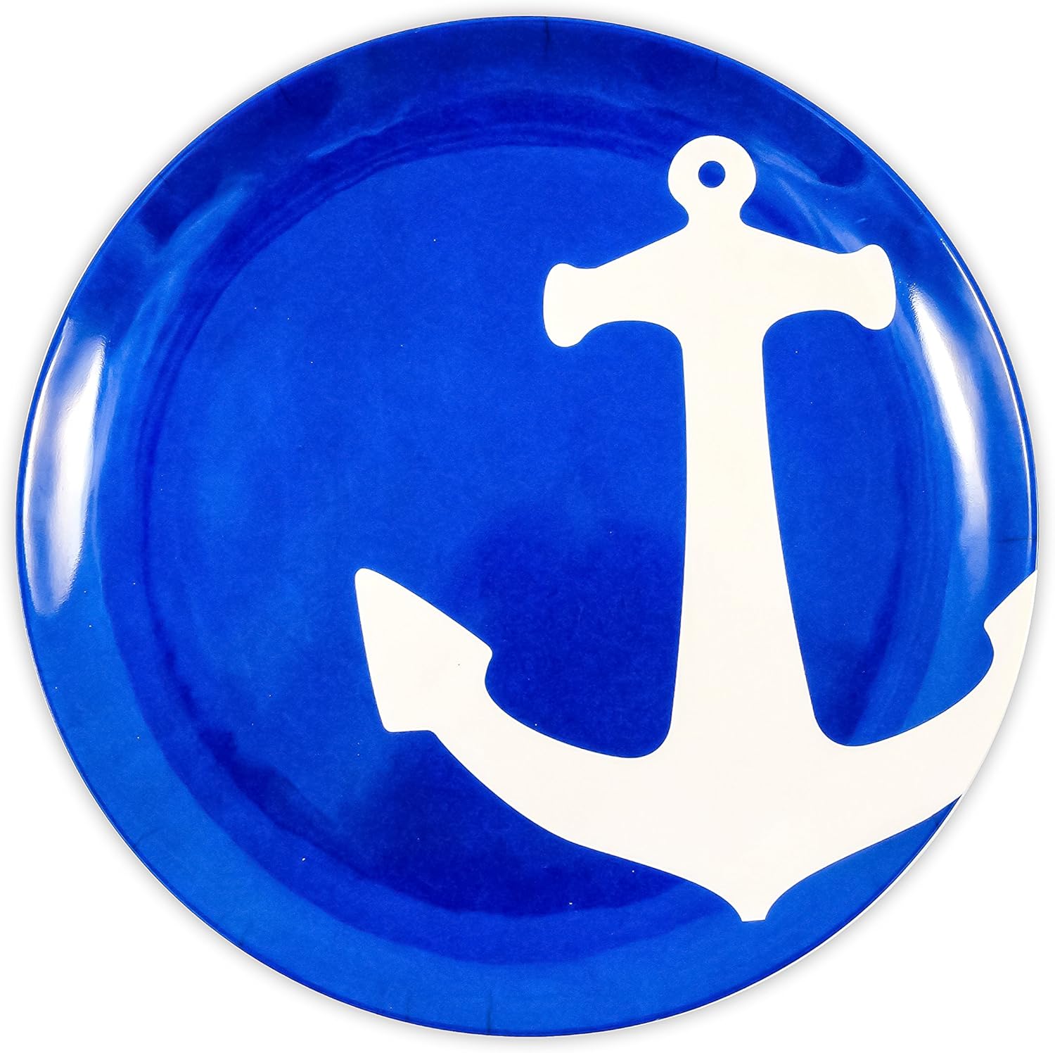 Camco Blue and White Nautical Design 12 Piece Dishware Set- Includes Marine Style Plates and Bowls | Perfect Boating