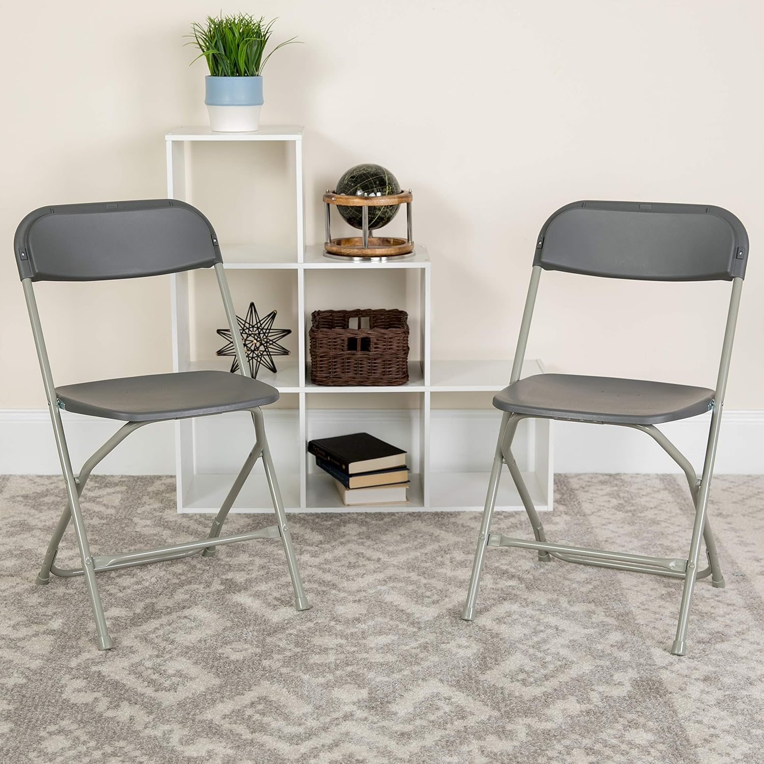 Flash Furniture Hercules Series Commercial-Grade Plastic Folding Chair - 650LB Weight Capacity