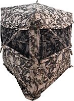 BOG Grave Digger Standing Height Ground Blind Mossy Oak with StealthZip Silent Zippers, StealthTrac Silent Windows