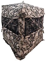 BOG Grave Digger Standing Height Ground Blind Mossy Oak with StealthZip Silent Zippers, StealthTrac Silent Windows
