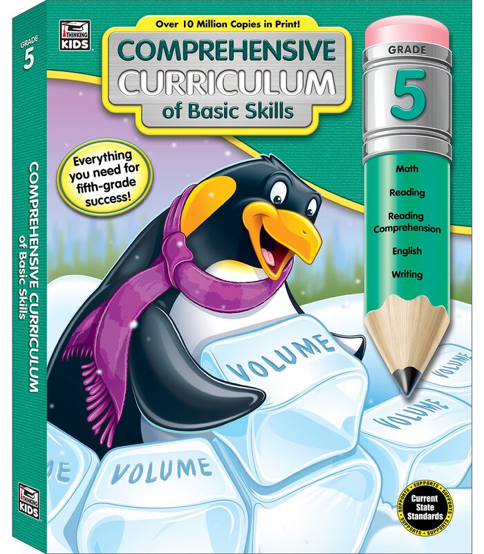 Carson Dellosa Comprehensive Curriculum of Basic Skills 5th Grade Workbooks All Subjects, Reading Comprehension