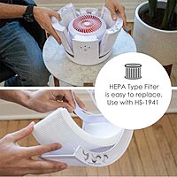 CRANE Air Purifier with True HEPA Filter