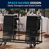 Flash Furniture Hercules Series Commercial-Grade Plastic Folding Chair - 650LB Weight Capacity