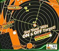 CALDWELL Orange Peel Bullseye Targets with Flake Off Material and Strong Adhesive