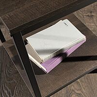 Sauder North Avenue Side Table, Rectangular, Smoked Oak/Black