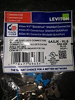 Leviton 6ASJK-RL6 Atlas-X1 CAT 6A Shielded Jack Blue