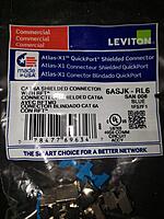 Leviton 6ASJK-RL6 Atlas-X1 CAT 6A Shielded Jack Blue