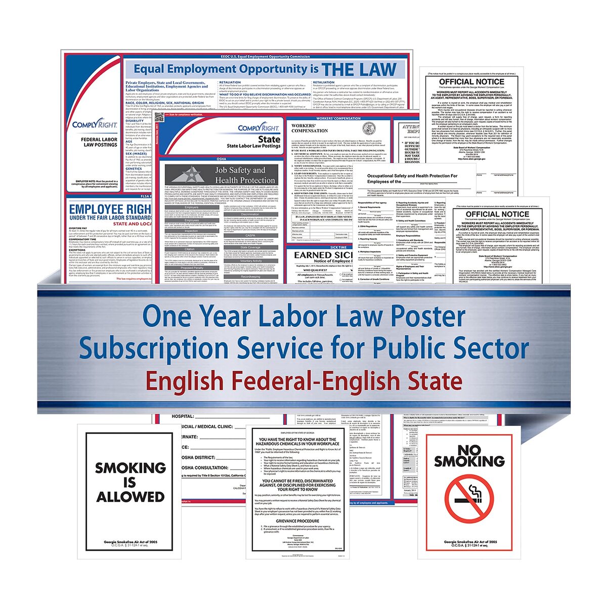 ComplyRight Federal, State and Public Sector (English) Labor Law 1-Year Poster Service, Pennsylvania (U1200CPSECPA)