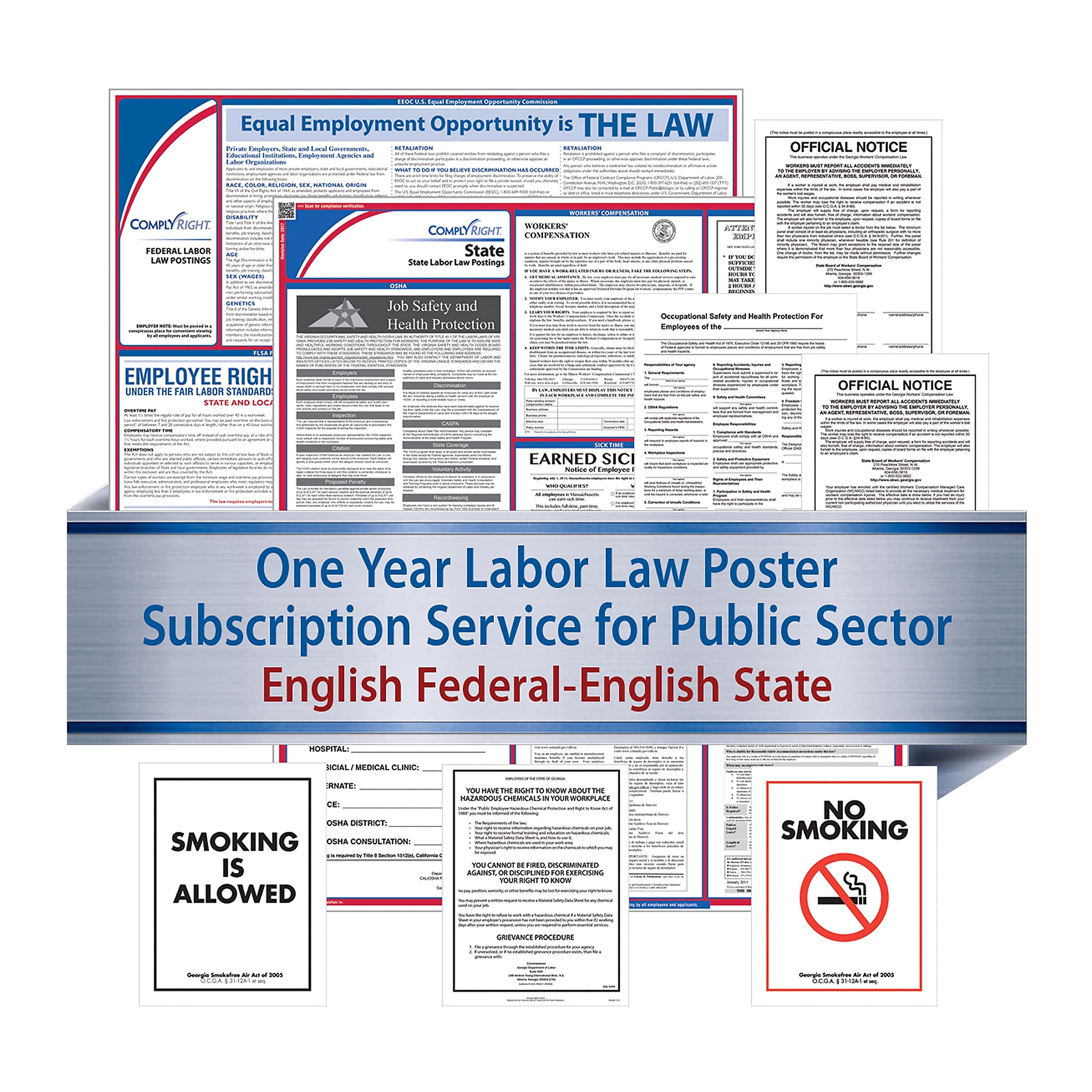 ComplyRight Federal, State and Public Sector (English) Labor Law 1-Year Poster Service, Ohio (U1200CPSECOH)