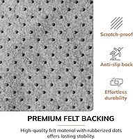 Anji Mountain Rug'd Office Chair Mat for Carpet & Hardwood Floor - Jacquard Woven Top, Anti-Slip Backing, Low Pile