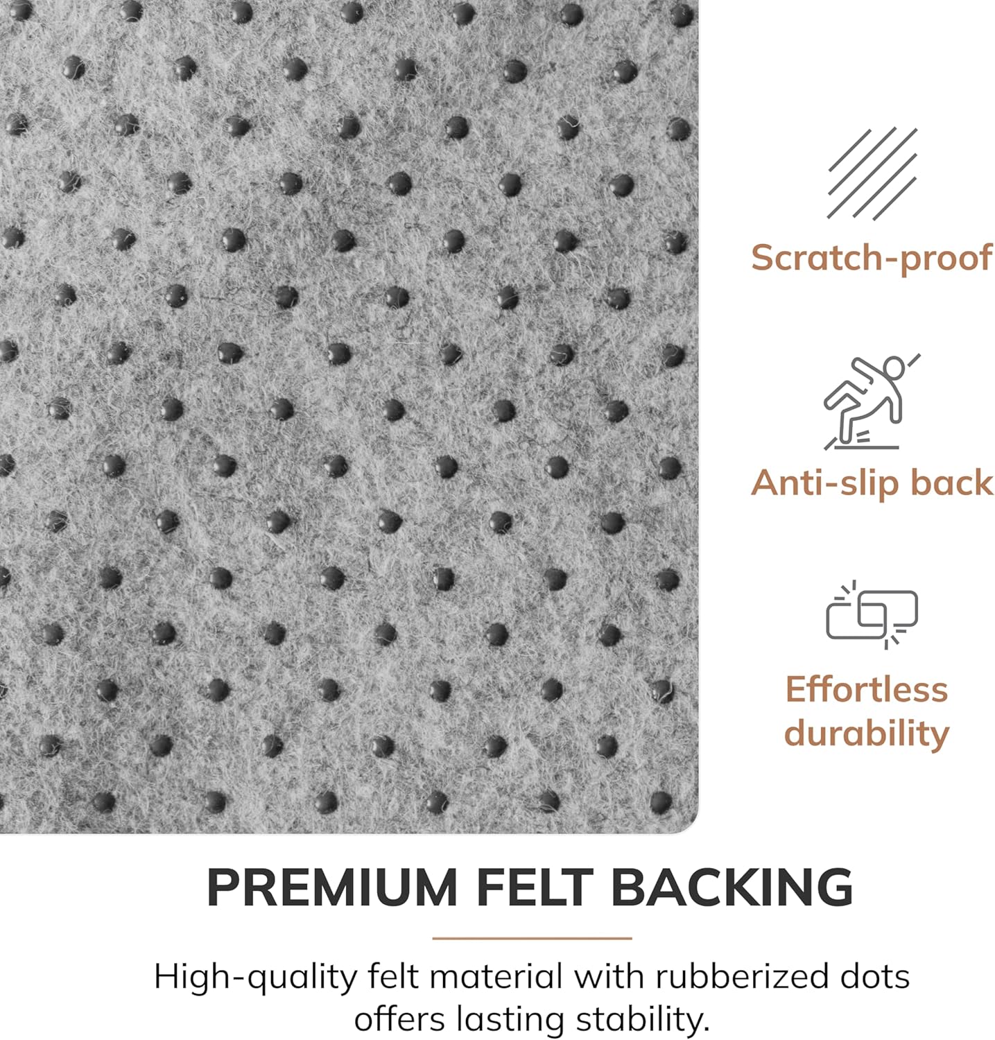 Anji Mountain Rug'd Office Chair Mat for Carpet & Hardwood Floor - Jacquard Woven Top, Anti-Slip Backing, Low Pile