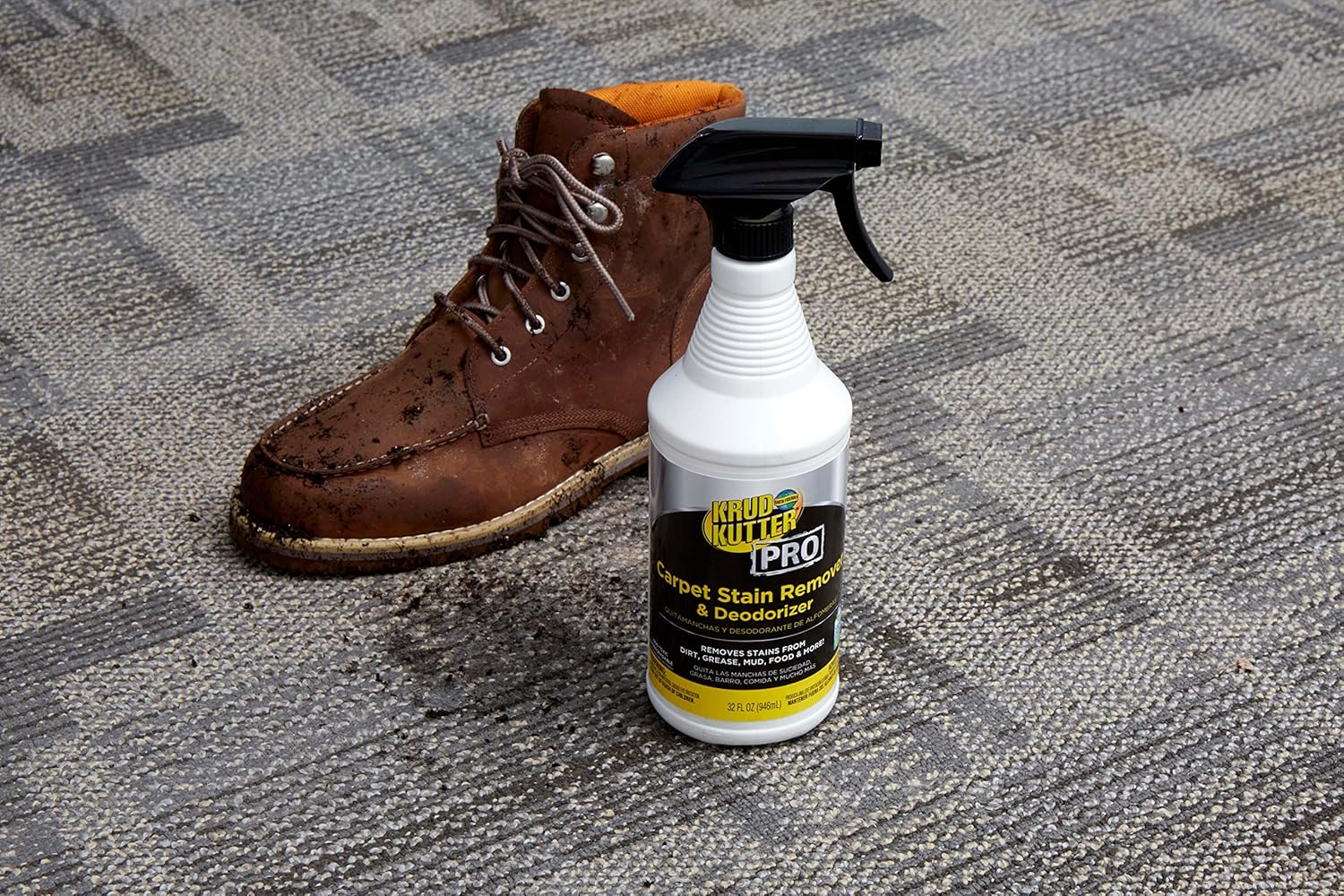 Krud Kutter Pro Carpet Stain Remover & Deodorizer, 32 oz - Lemon (Pack of 6)
