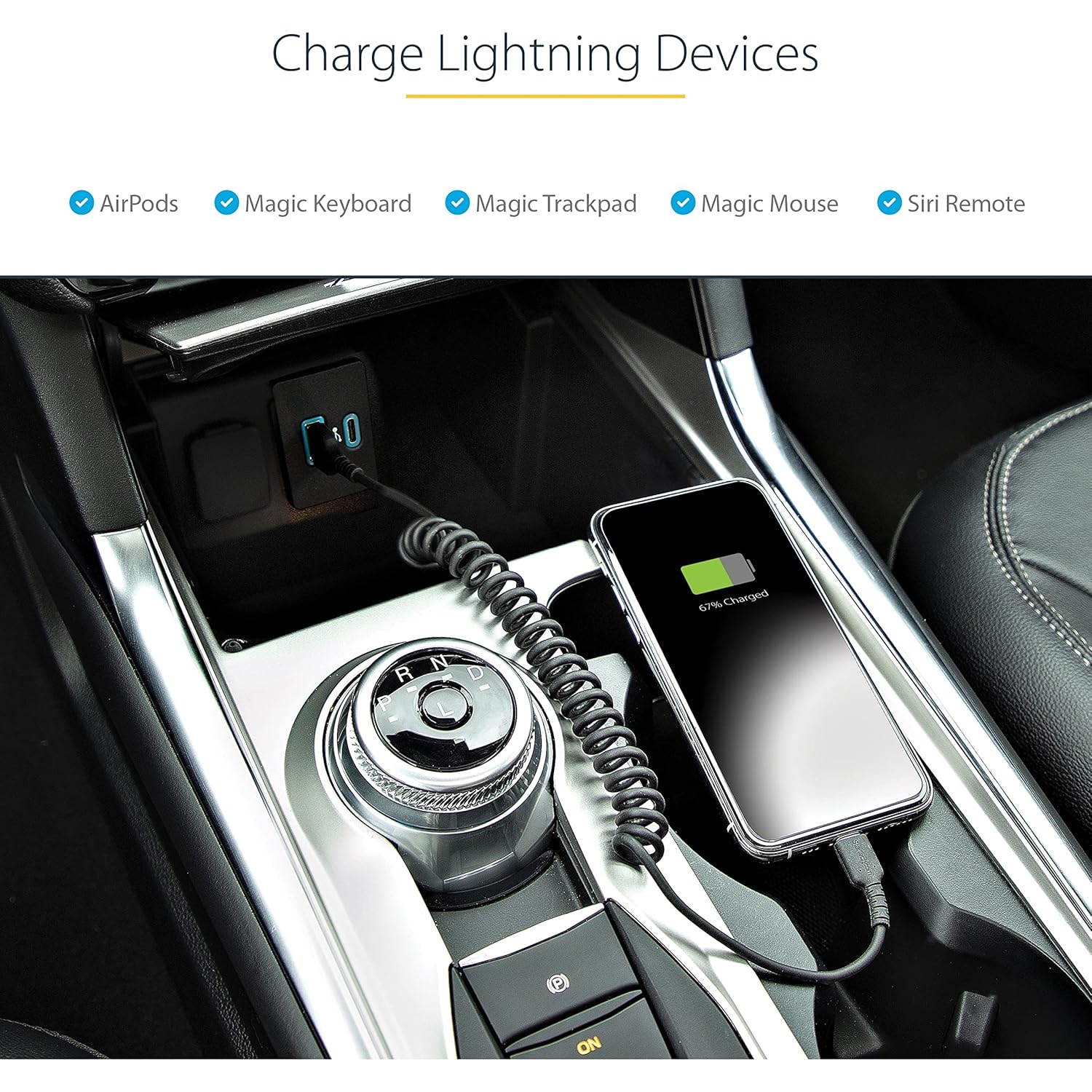 StarTech.com Coiled USB-A to Lightning Cable, MFi Certified, Durable TPE Jacket, Aramid Fiber Reinforced