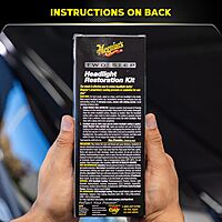 Meguiar's Two Step Headlight Restoration Kit, Headlight Cleaner Restores Clear Car Plastic and Protects from Re-Oxidation