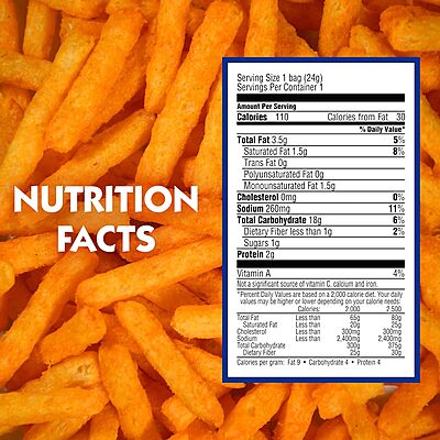 Andy Capp's Hot Fries, 0.85 oz, 72 Pack