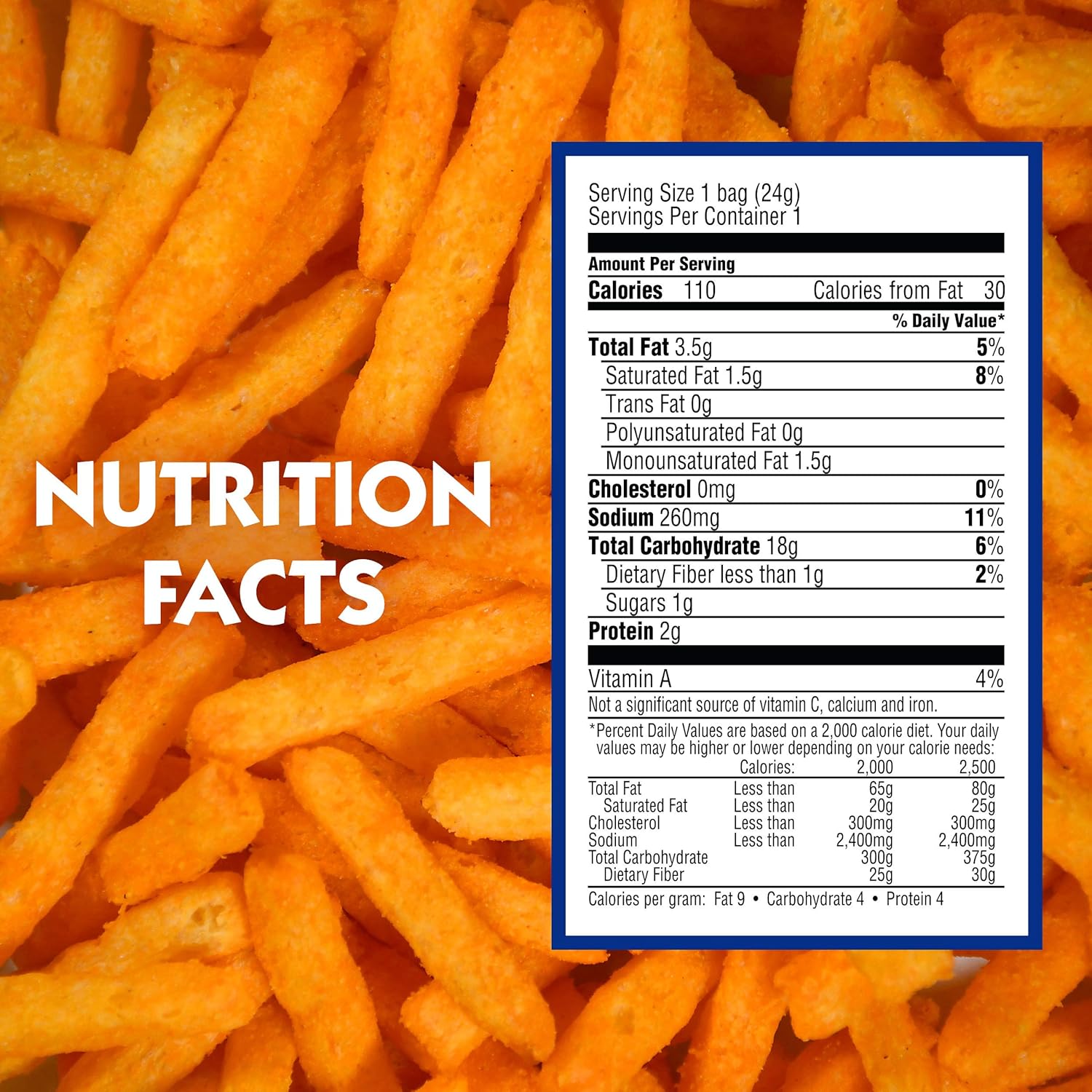 Andy Capp's Hot Fries, 0.85 oz, 72 Pack
