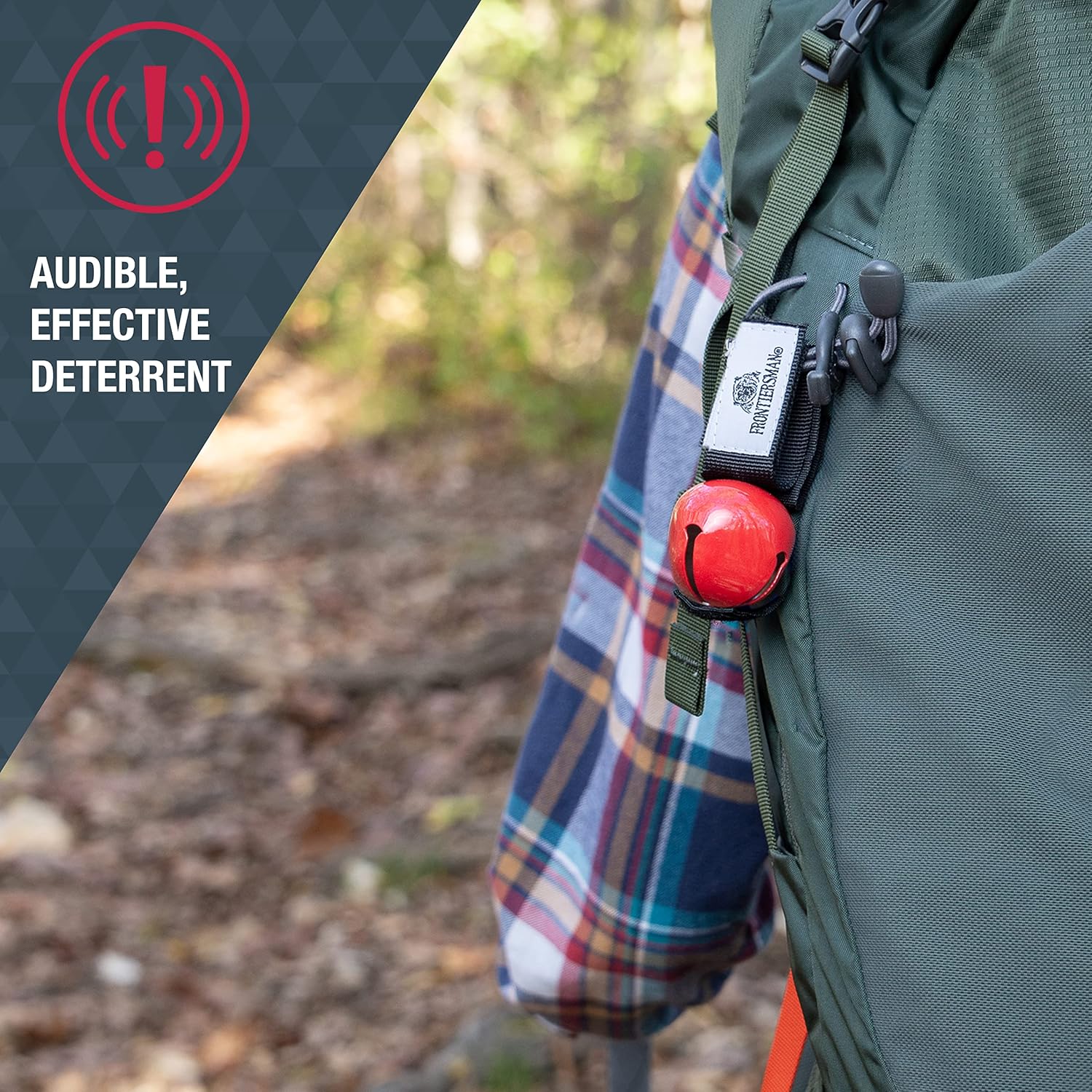 SABRE Frontiersman Bear Bell with Magnetic Silencer and Hook-and-Loop Strap
