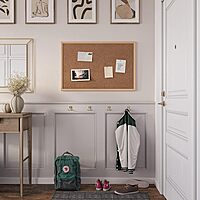 U BRANDS Cork Bulletin Board, Birch Wood Frame