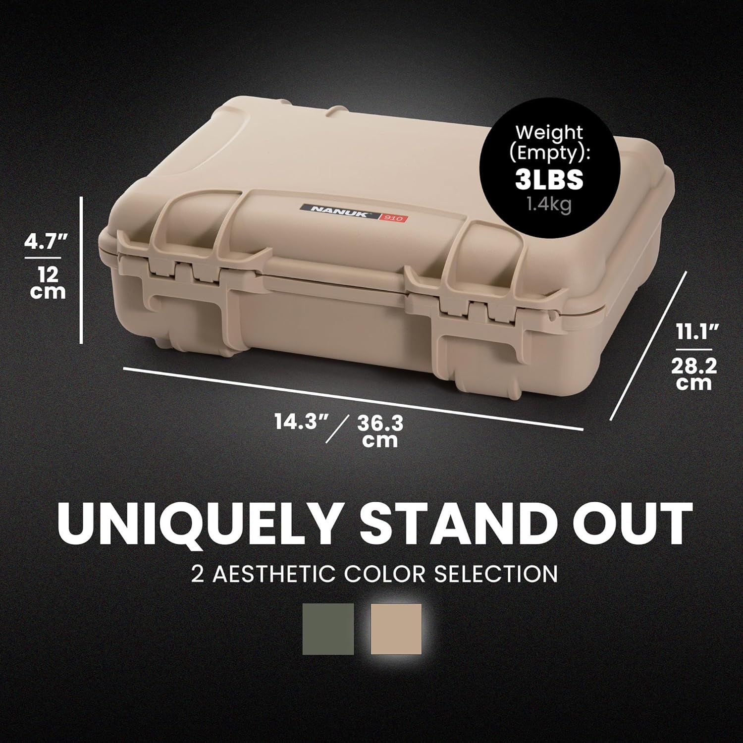NANUK 910 Hard Case with Foam, IP67 Waterproof Hard Storage