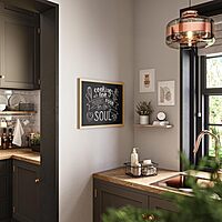 U Brands Chalkboard, 24in X 18in, Birch Wood Frame, Actual Size 23in X 17in (310U00-01)