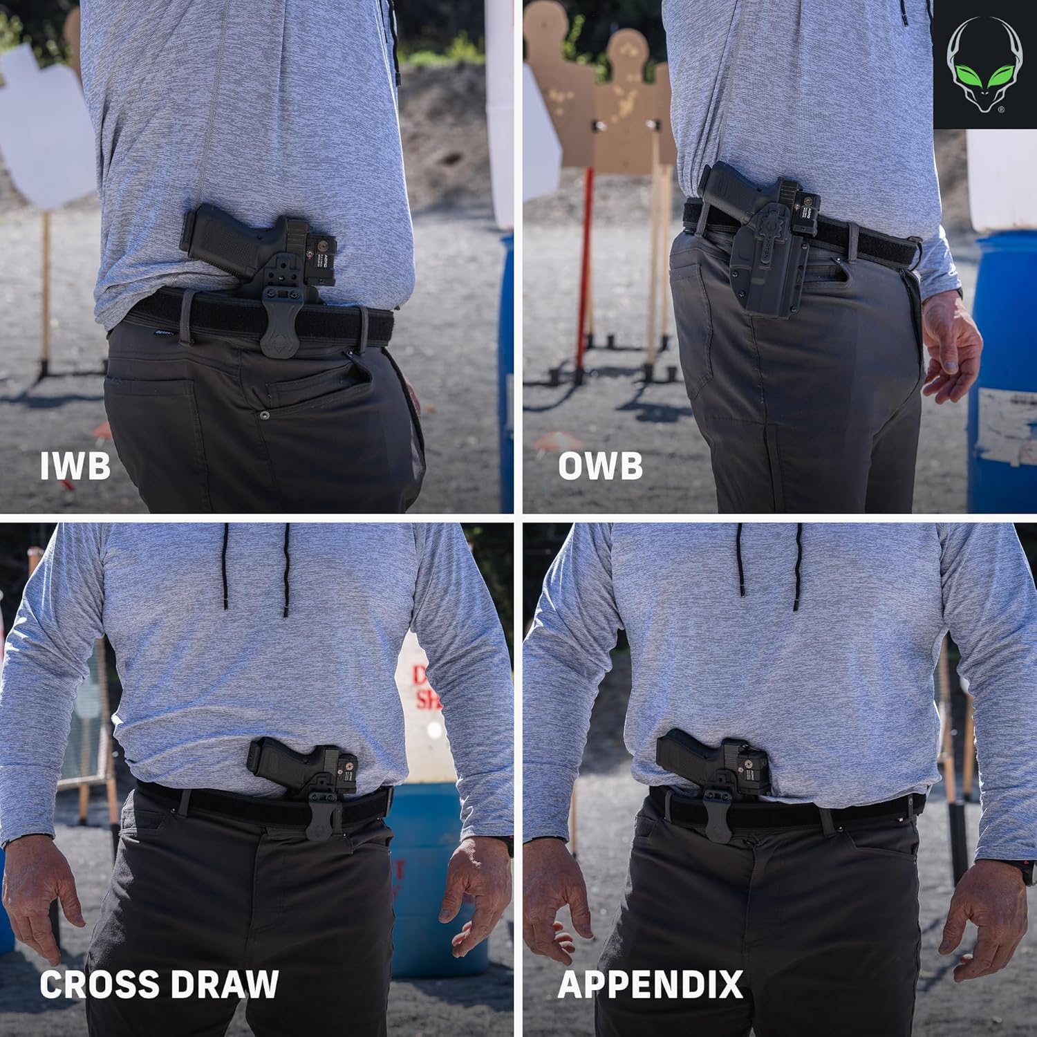 Alien Gear Photon Holster - IWB or OWB, Ambidextrous, Optics Ready