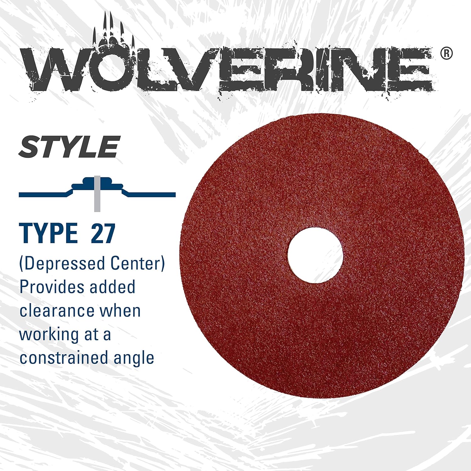 Weiler 59577 Tiger 7/8" Arbor, 4-1/2" Diameter, 80 Grit, Aluminum Oxide, Fiber Backing, Resin Fiber Disc