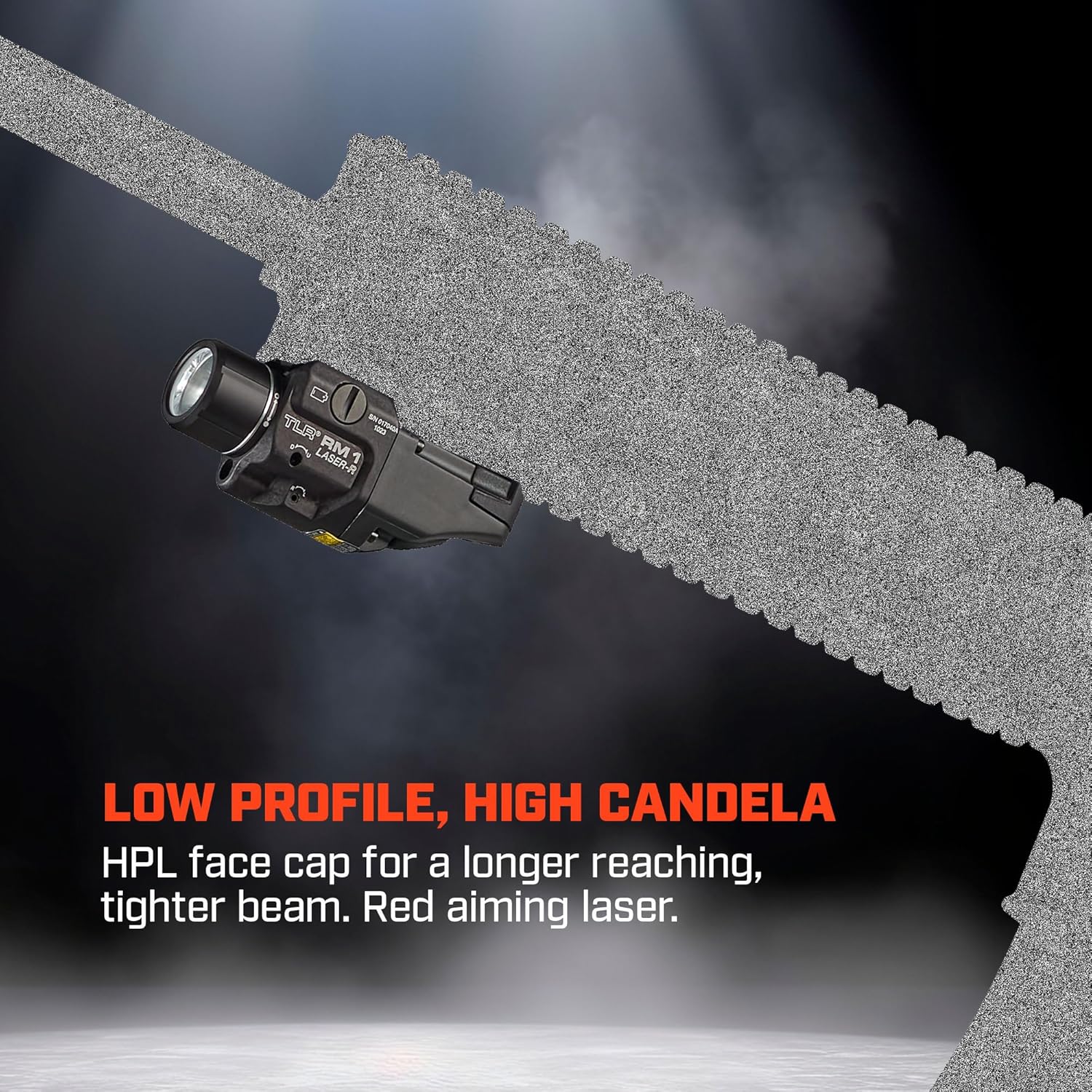 Streamlight 69446 TLR RM 1 500-Lumen Rail-Mounted Tactical Weapon Light with Integrated Red Aiming Laser, and Key Kit, Black