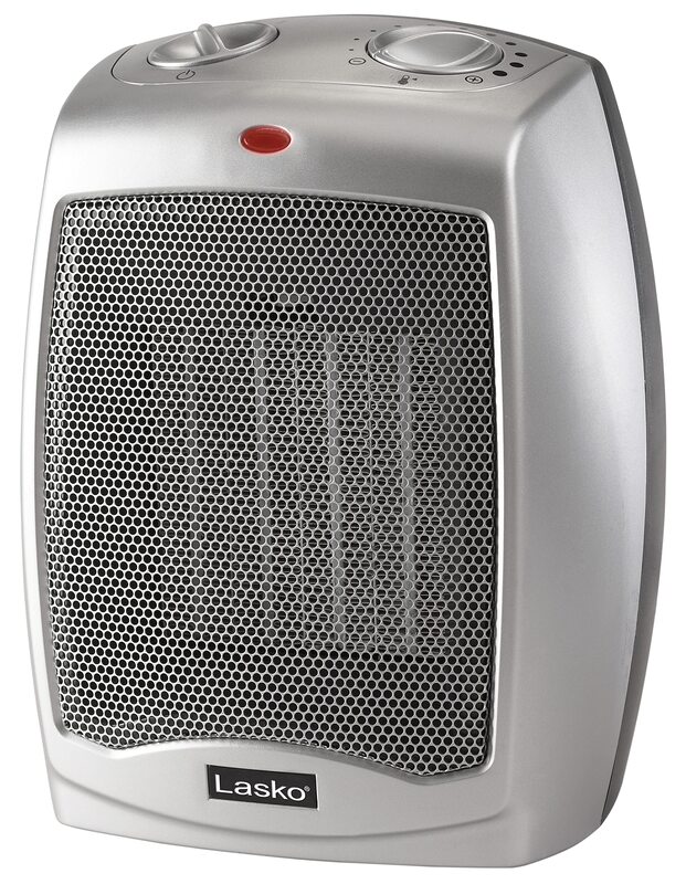 Lasko Desktop Electric Ceramic Space Heater with Adjustable Thermostat, 2 Heat Settings and Fan Only Mode, 9.2 Inches