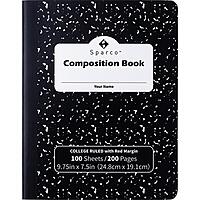 Sparco Composition Notebook, College Ruled, 100 Sheets, Pack Of 12