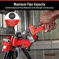 RIDGID 31010 Model 10 Heavy-Duty Straight Pipe Wrench, 10-inch Plumbing Wrench, Red, Black