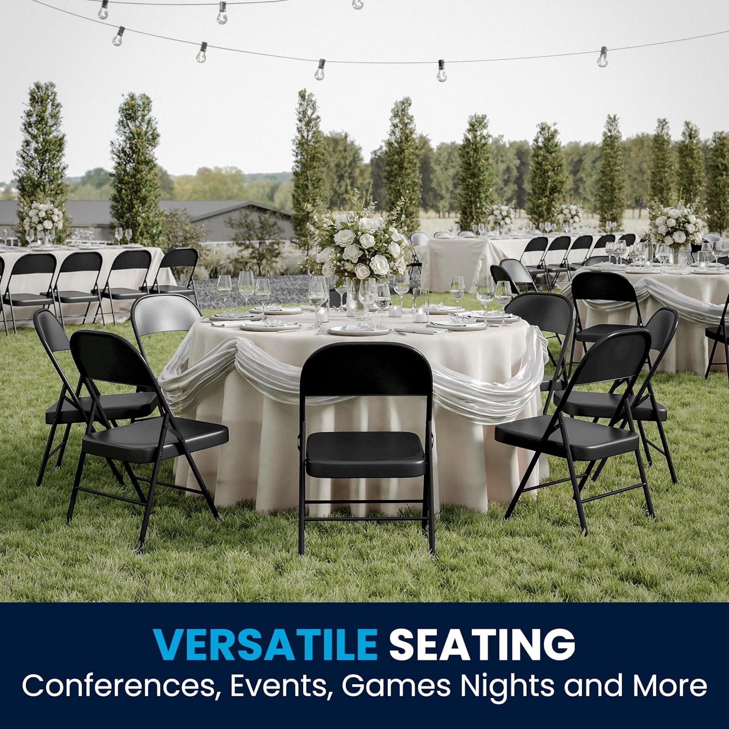 Flash Furniture HERCULES Series Double Braced Metal Folding Chair