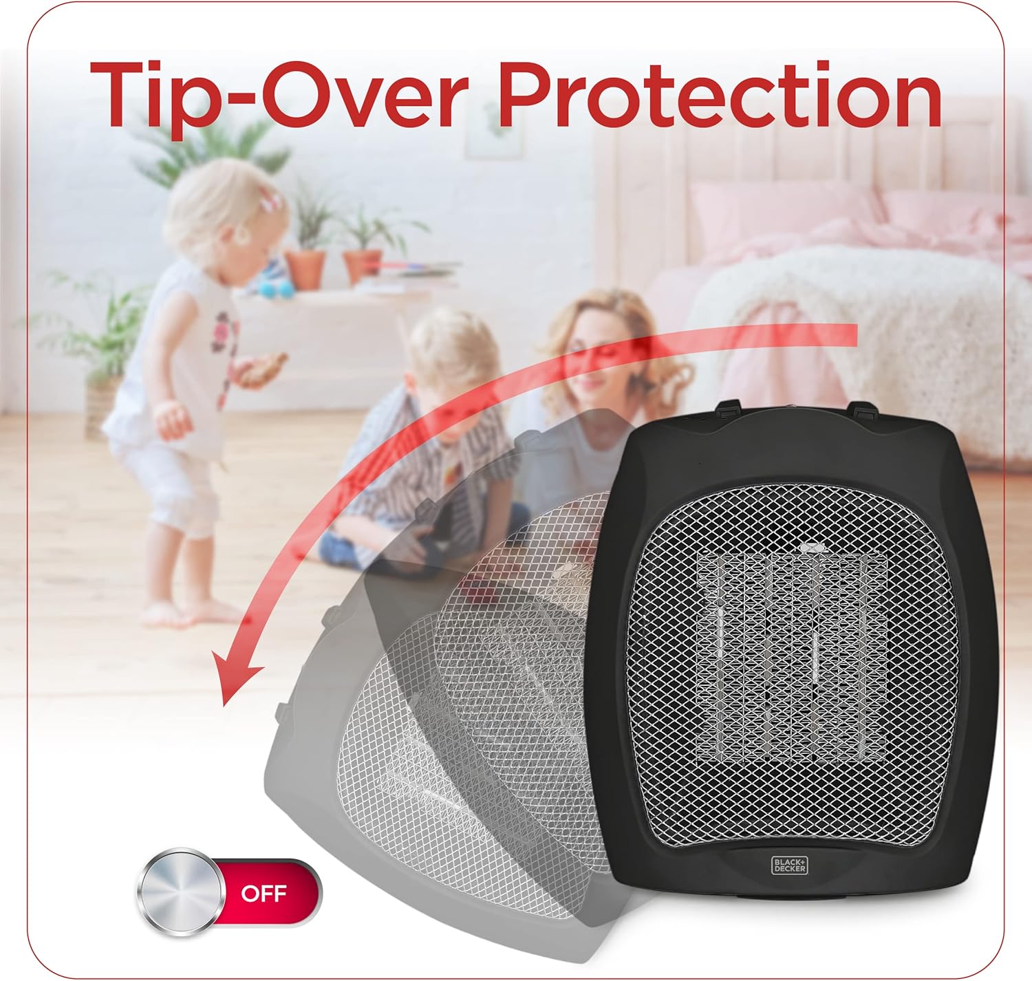 BLACK+DECKER 1500W Portable Ceramic Desktop Space Heater