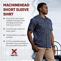 Vertx Machinehead Shirt Short Sleeve with Pockets for Police,Security,Tactical Operations Gear
