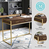 Martha Stewart Ollie Home Office Desk with 3 Drawers