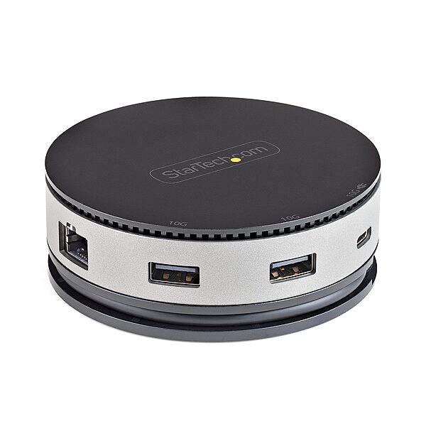 StarTech.com USB C Multiport Adapter - USB 3.1 Gen 2 10Gbps Type-C Mini Dock with 4K 60Hz HDMI/DisplayPort or 1080p VGA - 75W PD Passthrough, 3-Port USB Hub, GbE - Mobile Docking Station (DKT31CHDVCM)