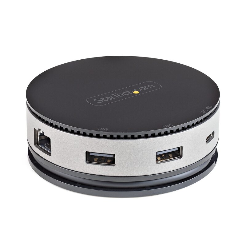 StarTech.com USB C Multiport Adapter - USB 3.1 Gen 2 10Gbps Type-C Mini Dock with 4K 60Hz HDMI/DisplayPort or 1080p VGA - 75W PD Passthrough, 3-Port USB Hub, GbE - Mobile Docking Station (DKT31CHDVCM)